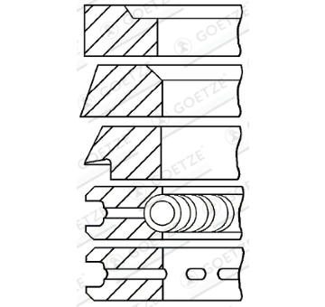 Sada piestnych krúżkov GOETZE ENGINE 08-314600-00