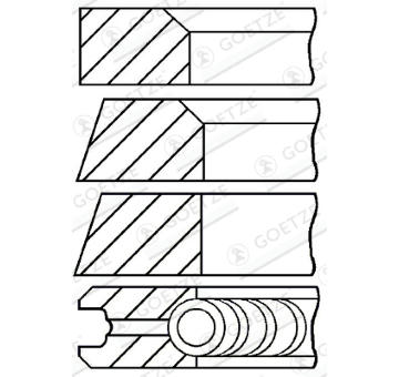 Sada piestnych krúżkov GOETZE ENGINE 08-318000-10