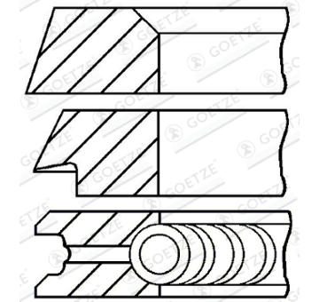 Sada piestnych krúżkov GOETZE ENGINE 08-320900-10