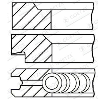 Sada pistnich krouzku GOETZE ENGINE 08-322700-00