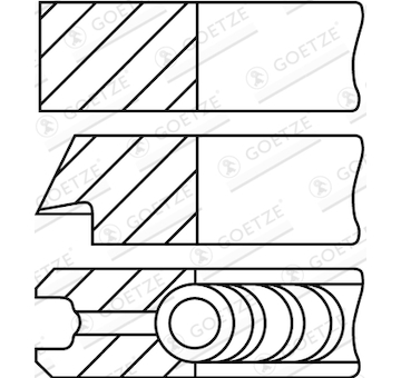 Sada pístních kroužků GOETZE ENGINE 08-323400-10