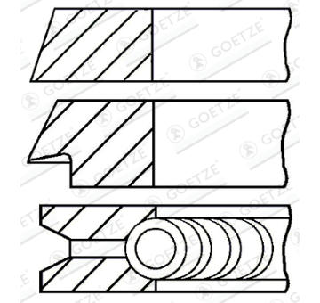 Sada pístních kroužků GOETZE ENGINE 08-326100-00