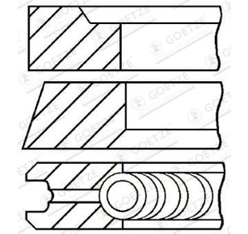 Sada pístních kroužků GOETZE ENGINE 08-337400-00