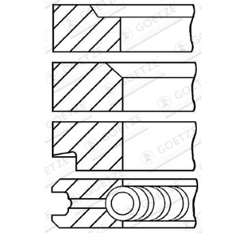 Sada pistnich krouzku GOETZE ENGINE 08-347100-10