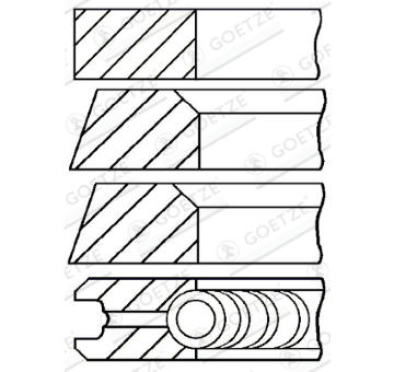 Sada piestnych krúżkov GOETZE ENGINE 08-348300-00