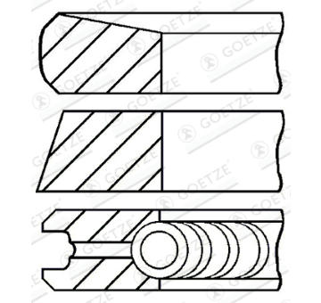 Sada pístních kroužků GOETZE ENGINE 08-373800-00