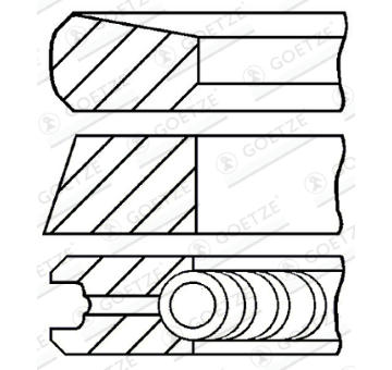 Sada piestnych krúżkov GOETZE ENGINE 08-374300-00