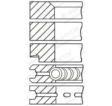 Sada pistnich krouzku GOETZE ENGINE 08-392000-10