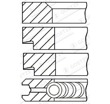 Sada piestnych krúżkov GOETZE ENGINE 08-396300-10