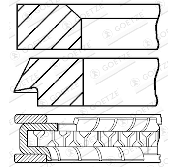 Sada pistnich krouzku GOETZE ENGINE 08-404707-10