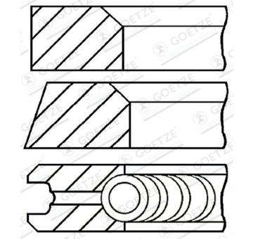 Sada pístních kroužků GOETZE ENGINE 08-405200-00