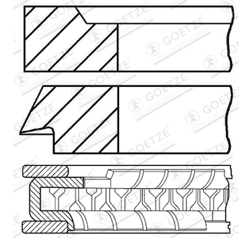 Sada pistnich krouzku GOETZE ENGINE 08-407600-10