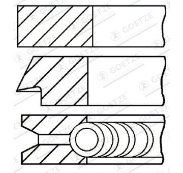 Sada piestnych krúżkov GOETZE ENGINE 08-422207-00