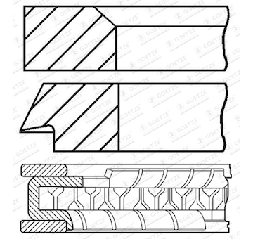 Sada pistnich krouzku GOETZE ENGINE 08-423705-00