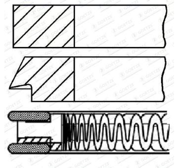 Sada pístních kroužků GOETZE ENGINE 08-424300-00