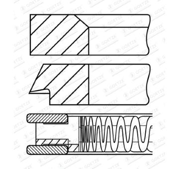 Sada piestnych krúżkov GOETZE ENGINE 08-424500-00