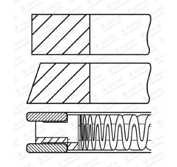 Sada pistnich krouzku GOETZE ENGINE 08-426107-00