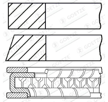 Sada piestnych krúżkov GOETZE ENGINE 08-426707-00