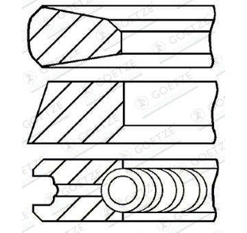 Sada pístních kroužků GOETZE ENGINE 08-427400-00