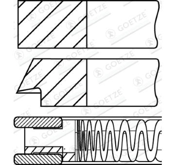Sada pístních kroužků GOETZE ENGINE 08-427800-00