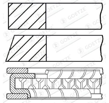 Sada pístních kroužků GOETZE ENGINE 08-428300-00