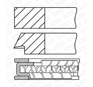 Sada pistnich krouzku GOETZE ENGINE 08-430100-00