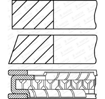 Sada piestnych krúżkov GOETZE ENGINE 08-430607-00