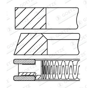 Sada piestnych krúżkov GOETZE ENGINE 08-431400-00