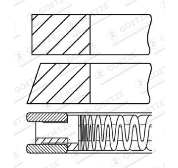 Sada pístních kroužků GOETZE ENGINE 08-433900-00