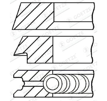Sada piestnych krúżkov GOETZE ENGINE 08-434800-00