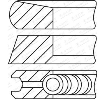 Sada pístních kroužků GOETZE ENGINE 08-435207-00