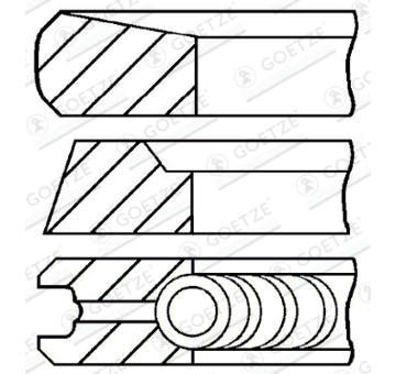 Sada piestnych krúżkov GOETZE ENGINE 08-436100-00