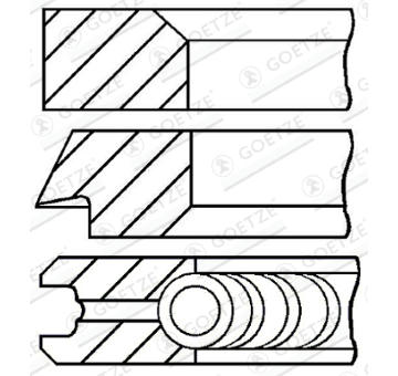 Sada piestnych krúżkov GOETZE ENGINE 08-437007-00