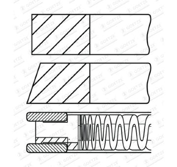 Sada pístních kroužků GOETZE ENGINE 08-437700-00