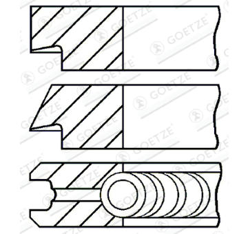 Sada pístních kroužků GOETZE ENGINE 08-438300-00