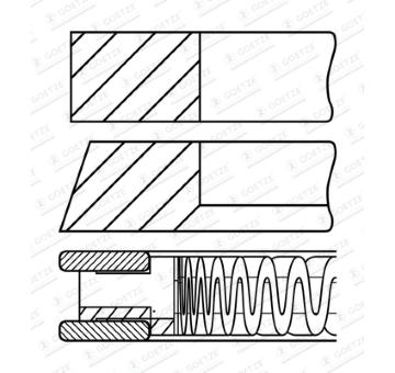 Sada piestnych krúżkov GOETZE ENGINE 08-438400-00