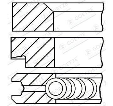 Sada pístních kroužků GOETZE ENGINE 08-438500-00