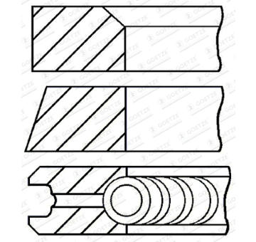 Sada piestnych krúżkov GOETZE ENGINE 08-440800-00
