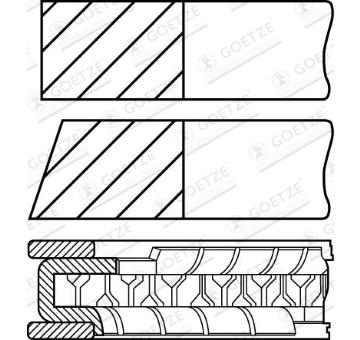 Sada pístních kroužků GOETZE ENGINE 08-442307-10