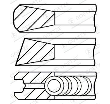 Sada pistnich krouzku GOETZE ENGINE 08-442400-00