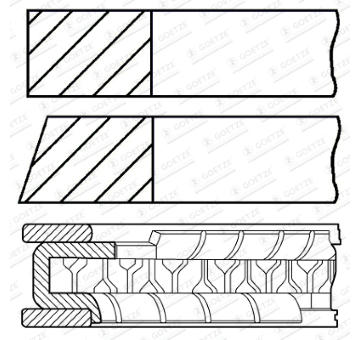Sada pistnich krouzku GOETZE ENGINE 08-443005-00