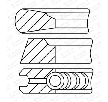 Sada piestnych krúżkov GOETZE ENGINE 08-444922-00