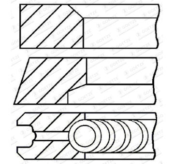Sada pístních kroužků GOETZE ENGINE 08-445100-00