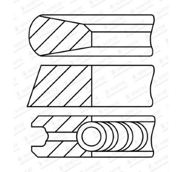 Sada pistnich krouzku GOETZE ENGINE 08-445200-10