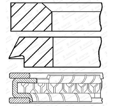 Sada piestnych krúżkov GOETZE ENGINE 08-445605-00