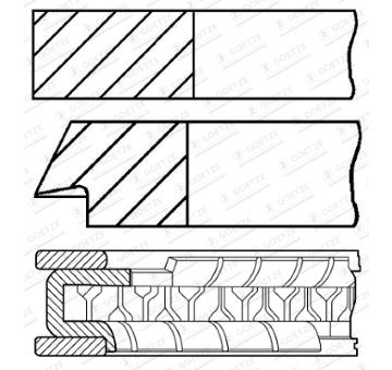 Sada pistnich krouzku GOETZE ENGINE 08-446700-00