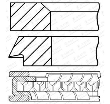 Sada pístních kroužků GOETZE ENGINE 08-446900-00