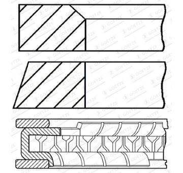 Sada pístních kroužků GOETZE ENGINE 08-447200-00