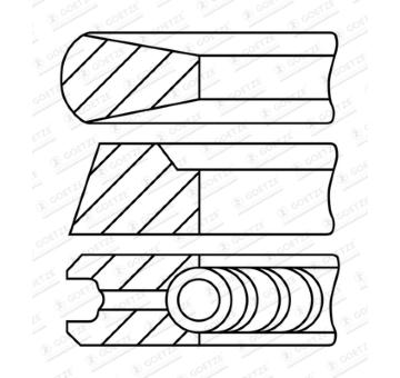 Sada piestnych krúżkov GOETZE ENGINE 08-447607-00