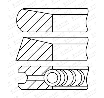 Sada pístních kroužků GOETZE ENGINE 08-448600-00